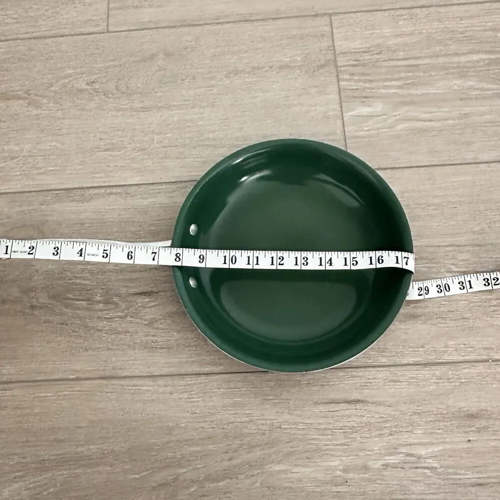 Orgreenic Ceramic Green Non-Stick Large 10 in Fry Pan with Lid Non Toxic